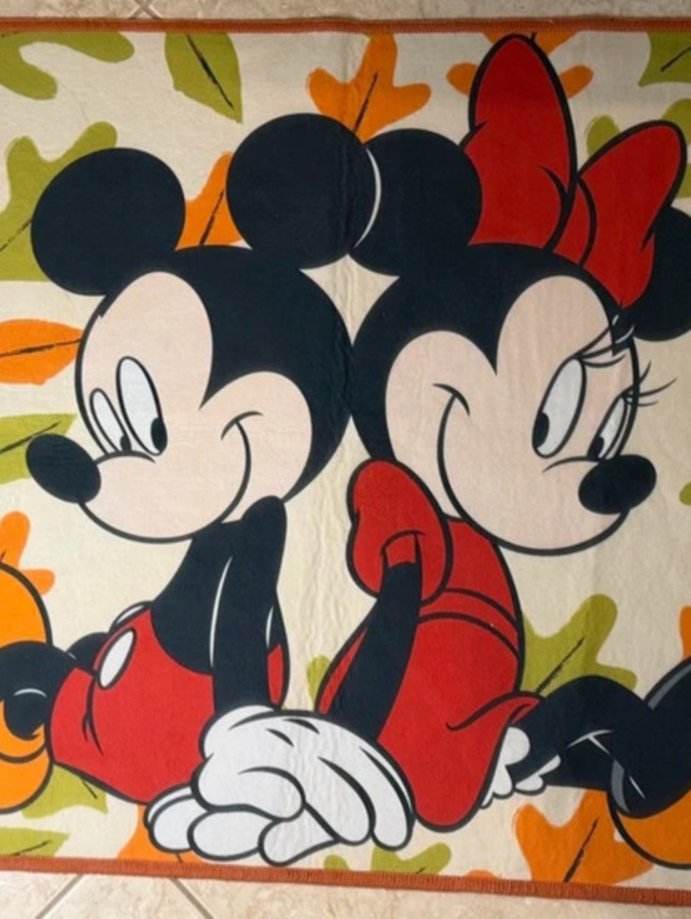 Disney Washable Accent Rug Featuring Mickey and Minnie Mouse